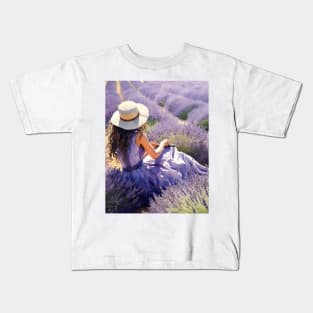 Lavender Fields Kids T-Shirt